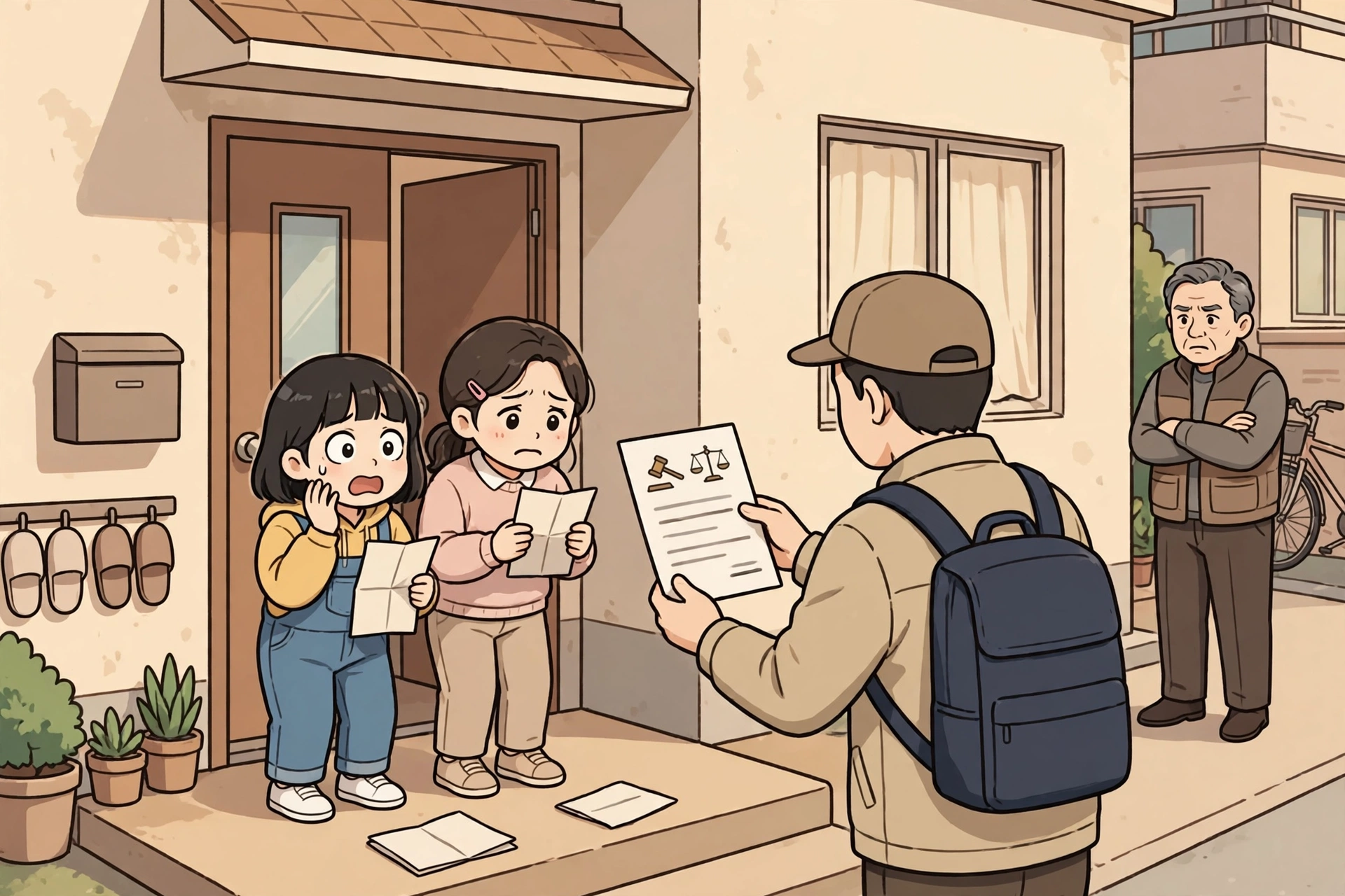 「계약서 두 장이면 소액임차인도 두 명일까?」 상황을 그린 삽화