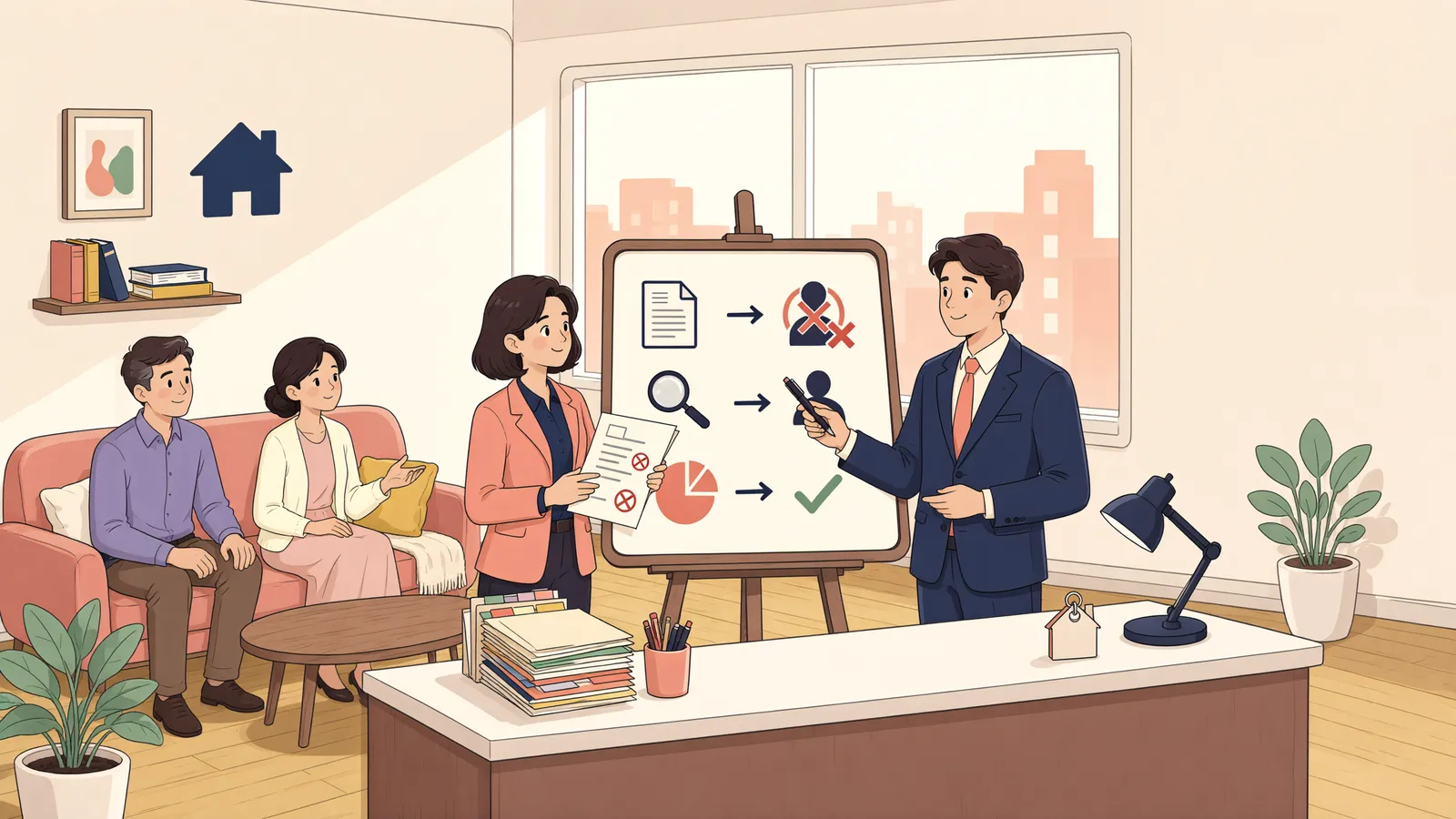 「배당표에 이미 갚은 저당권이 올라왔다면」 상황을 그린 삽화
