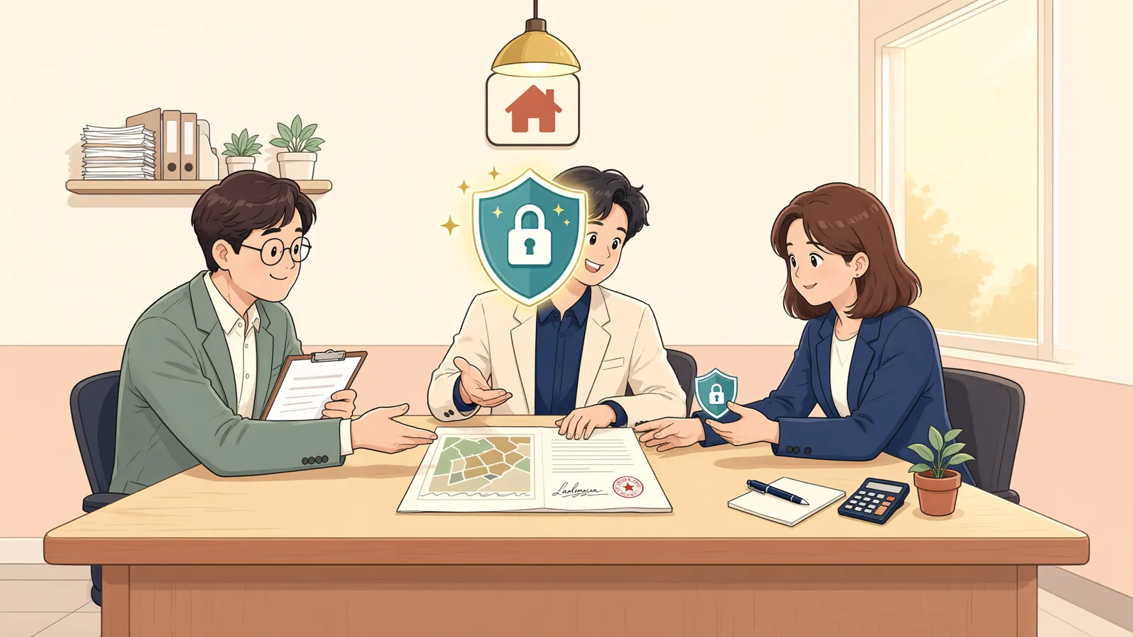 「협의취득 보상금, 근저당권자는 바로 압류할 수 있을까」 상황을 그린 삽화