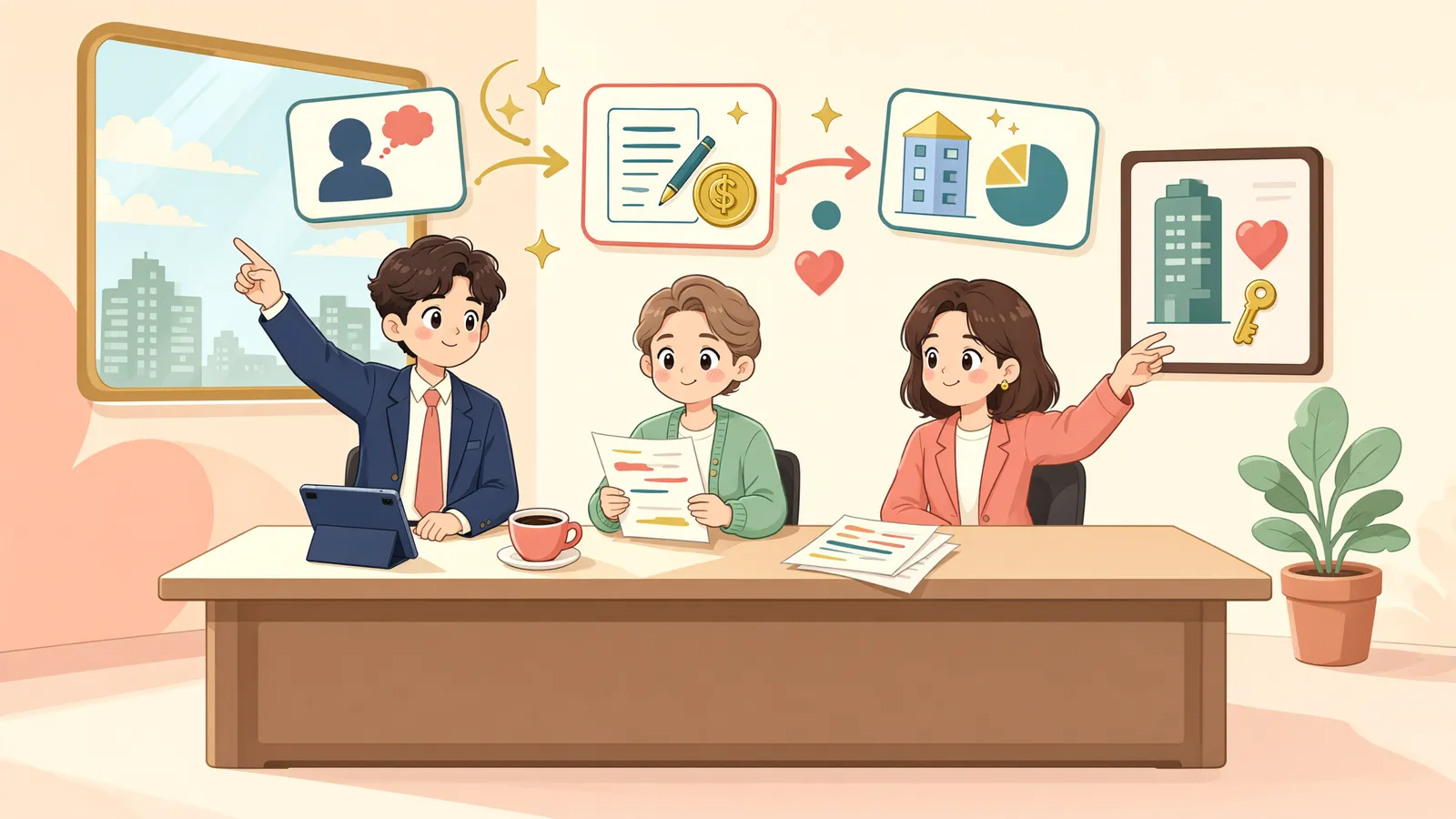 「장부상 1억 원 채권, 사해행위 취소의 발목을 잡을까」 상황을 그린 삽화