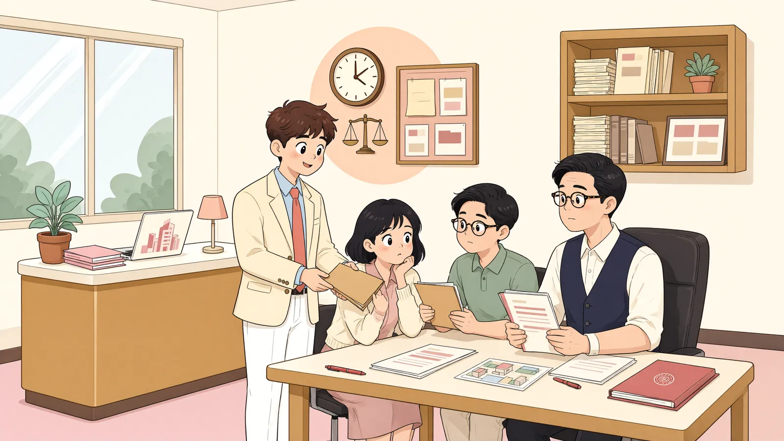 「개인회생 기각 항고, 새로 낸 자료도 살펴볼까」 상황을 그린 삽화