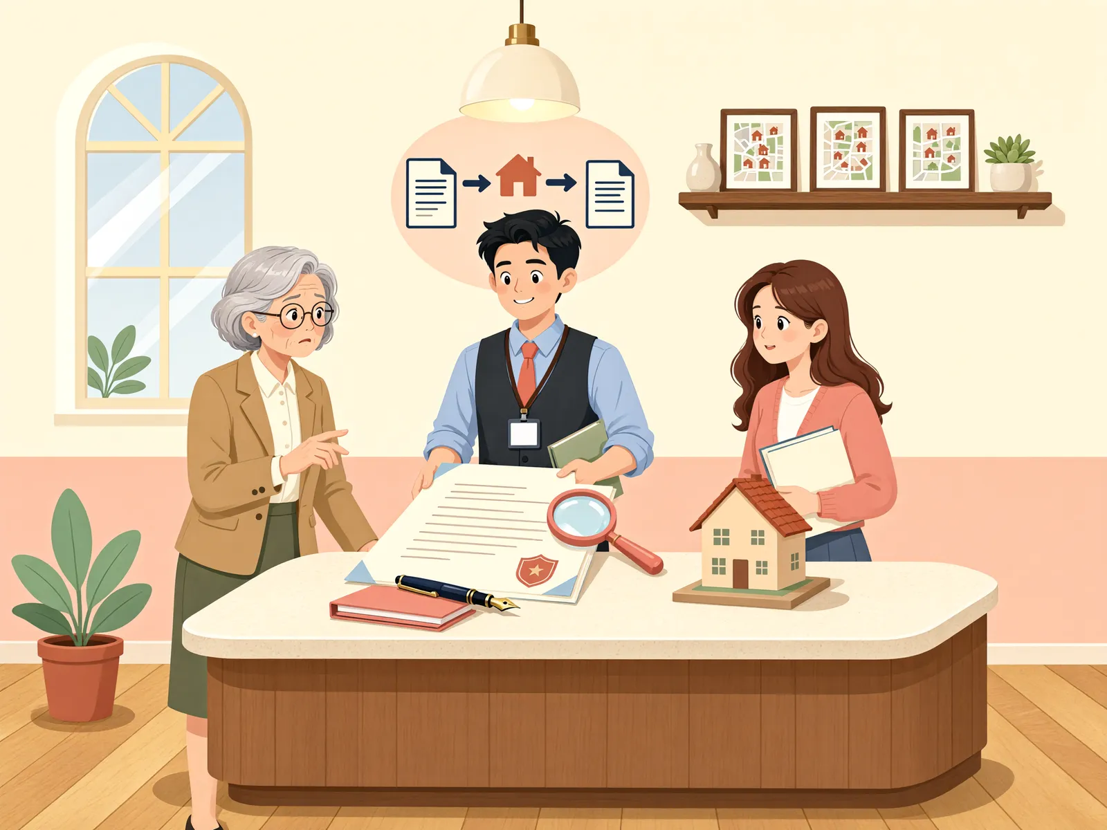 「명의신탁 뒤에 붙인 가등기, 안전장치가 될 수 있을까」 상황을 그린 삽화