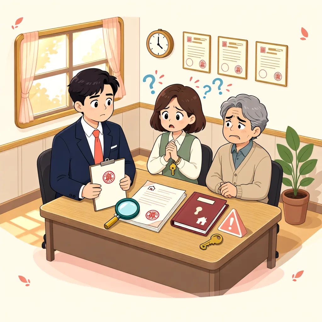 「임대료를 냈는데도 공유지 변상금을 내야 할까?」 상황을 그린 삽화