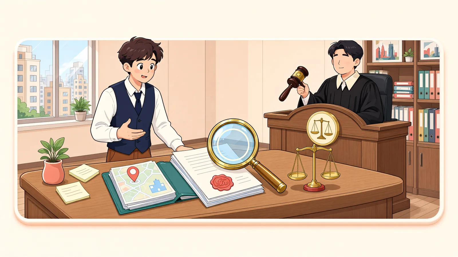 「채권을 양도했다는 주장만으로 대위소송을 끝낼 수 있을까」 상황을 그린 삽화