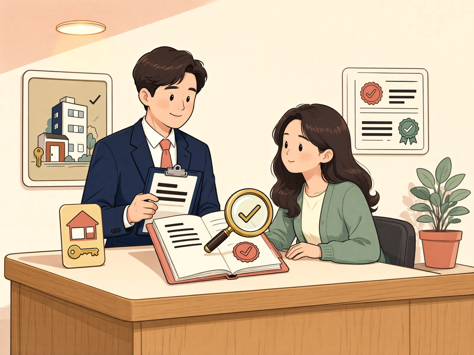 「가압류된 부동산이 있으면 채무불이행자명부 등재를 막을 수 있을까?」 상황을 그린 삽화