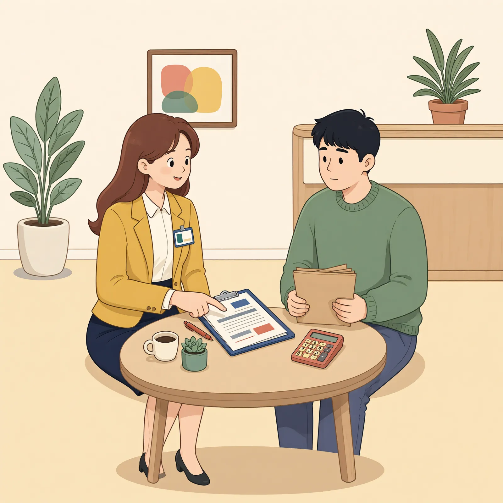 「질병휴직 중 받는 봉급, 비과세일까?」 상황을 그린 삽화