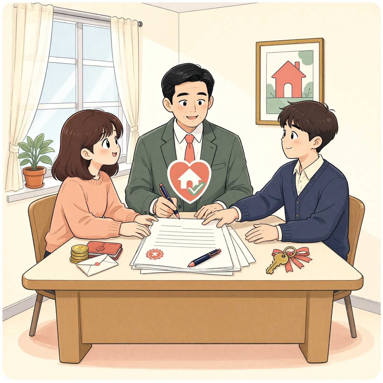 「빌려준 돈을 보증금으로 바꾸면 대항력이 사라질까?」 상황을 그린 삽화