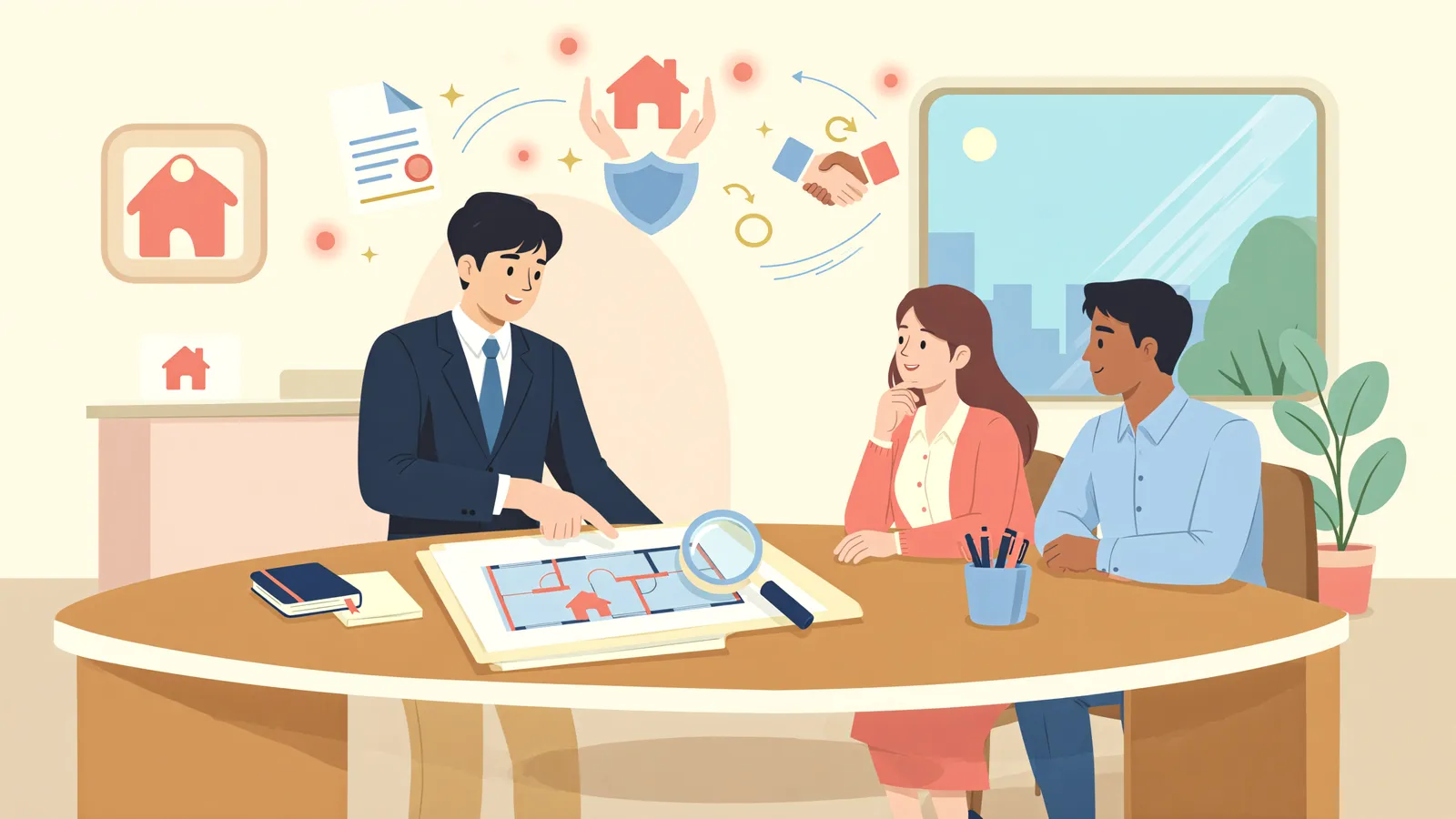 「땅은 내 이름인데, 철거와 말소를 모두 요구할 수 있을까?」 상황을 그린 삽화