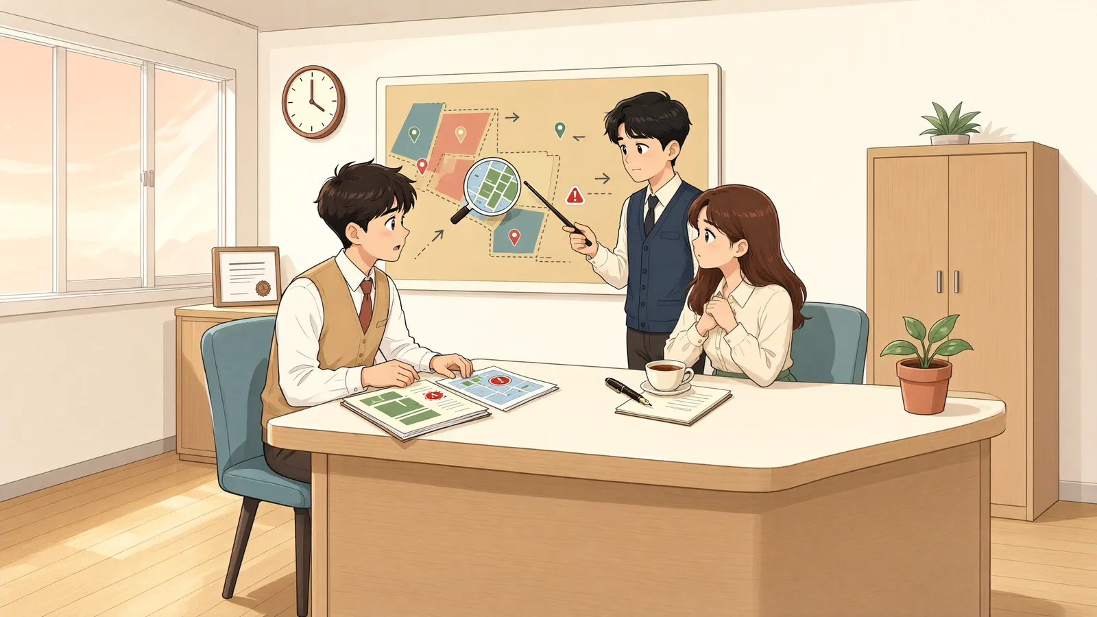 「재배를 시작했어도, 방치하면 이행강제금 대상일까」 상황을 그린 삽화