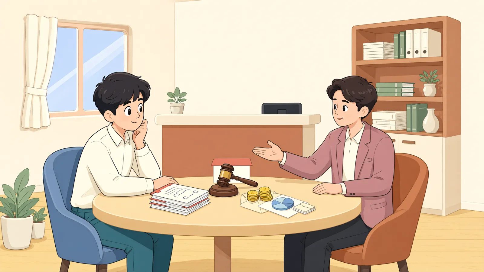 「직접 경매를 신청한 상가 임차인, 배당요구를 놓쳤다면」 상황을 그린 삽화