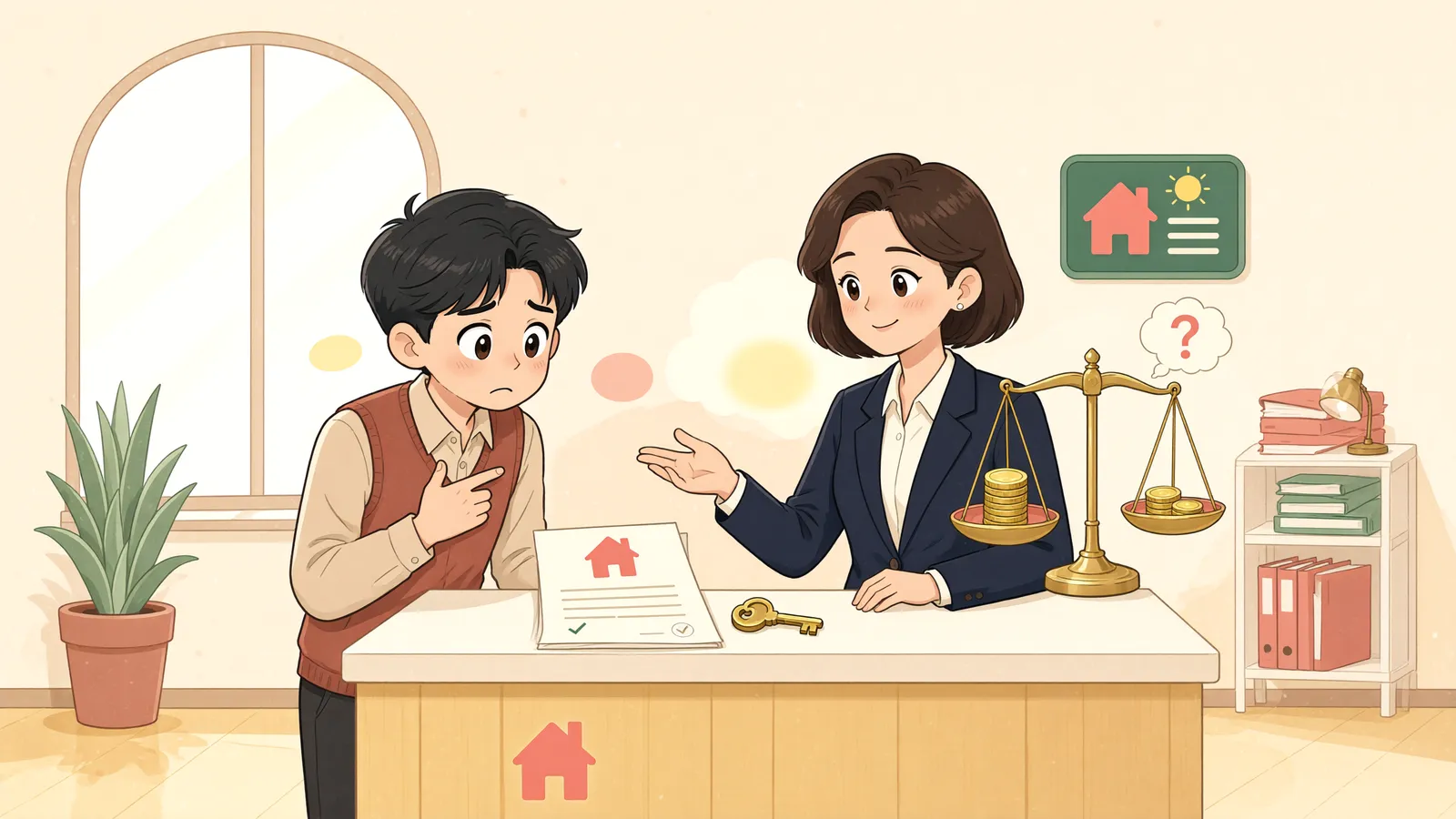 「제값 받고 팔았는데도 사해행위가 될 수 있을까」 상황을 그린 삽화