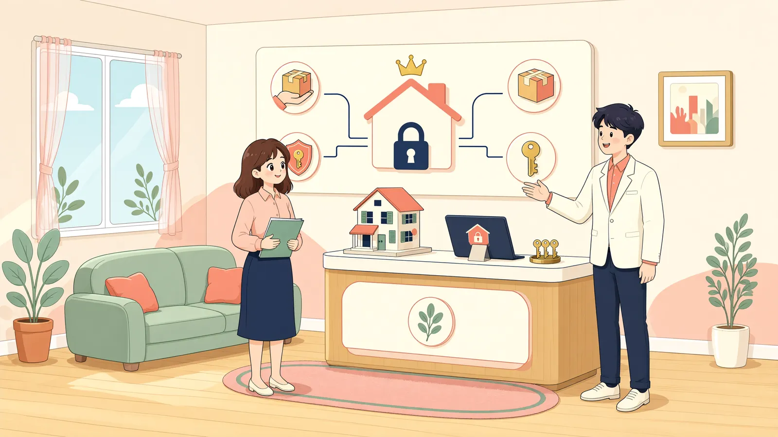 「비어 있던 밭, 다시 찾은 소유권」 상황을 그린 삽화