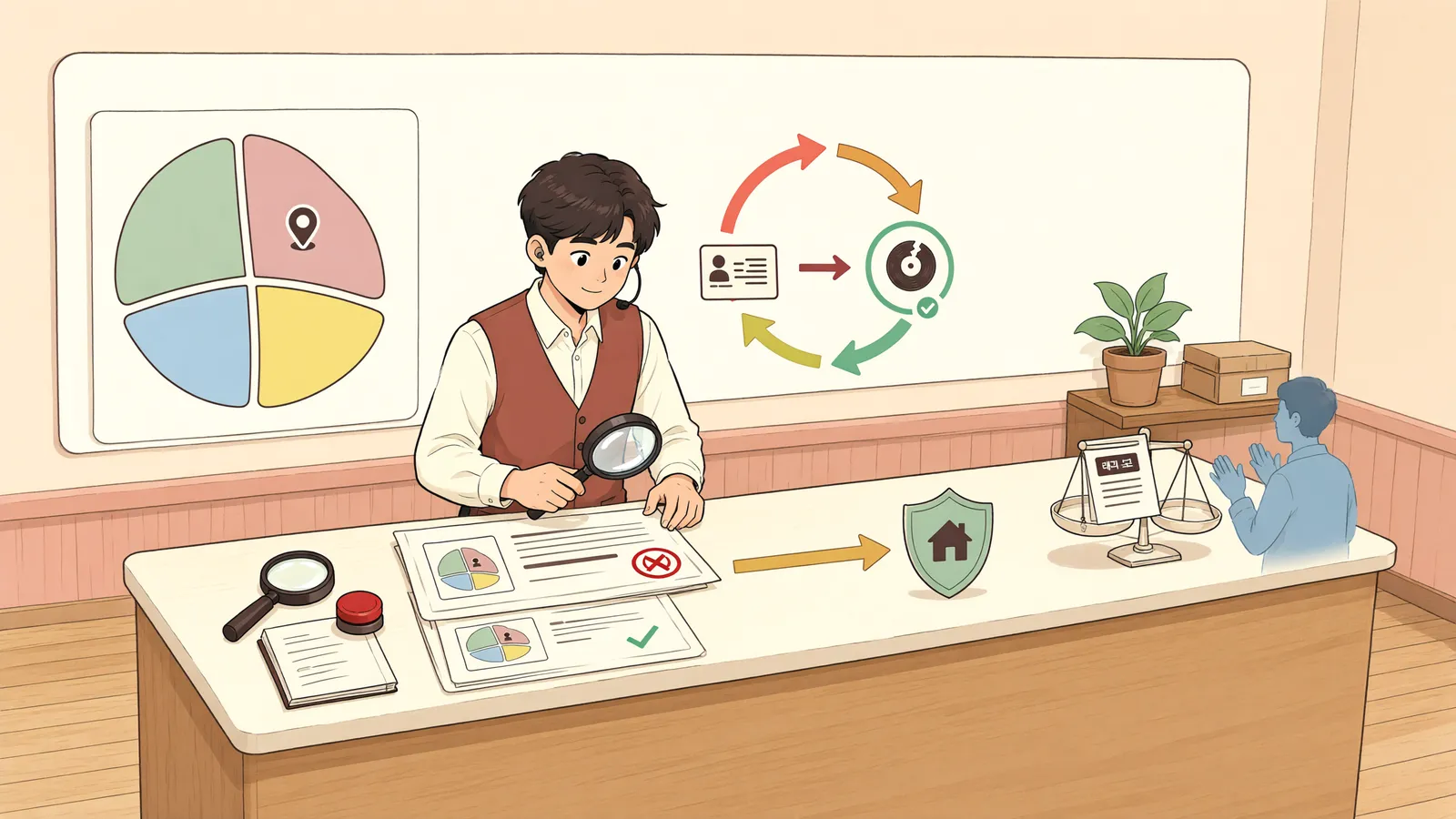 「직권말소 뒤 회복된 주민등록, 경매 매수인에게 대항할 수 있을까」 상황을 그린 삽화