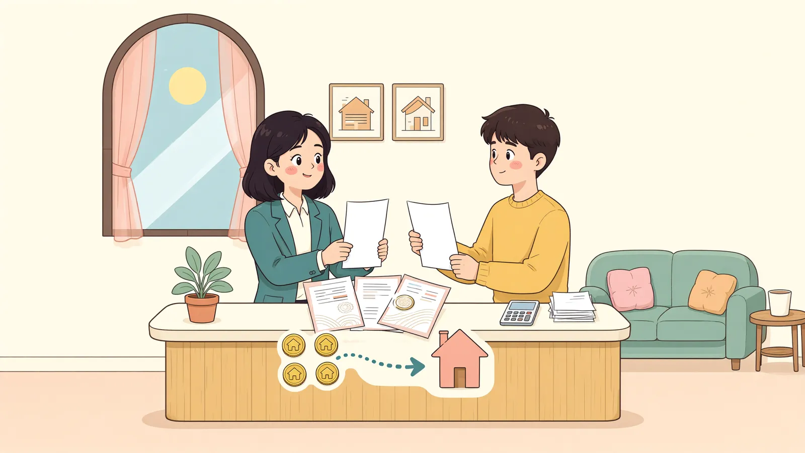 「갱신 뒤 받은 전세대출, 구 규정으로 공제받을 수 있을까」 상황을 그린 삽화