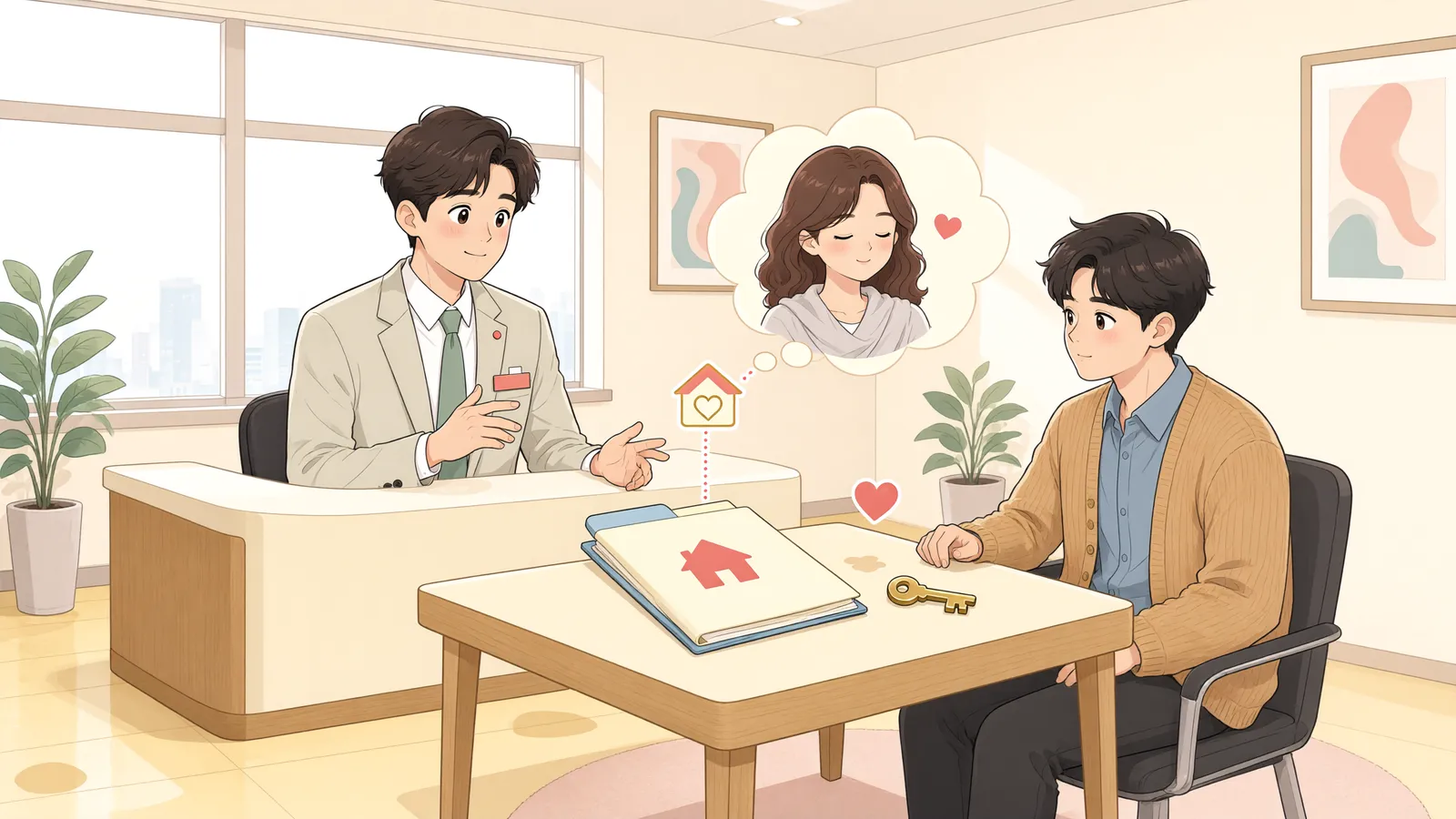 「사실혼 동거인의 임차권, 누구와 함께 승계할까」 상황을 그린 삽화