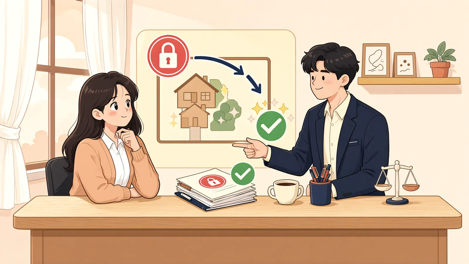 「제소명령 기한을 넘긴 뒤 낸 소장, 가압류는 취소될까」 상황을 그린 삽화
