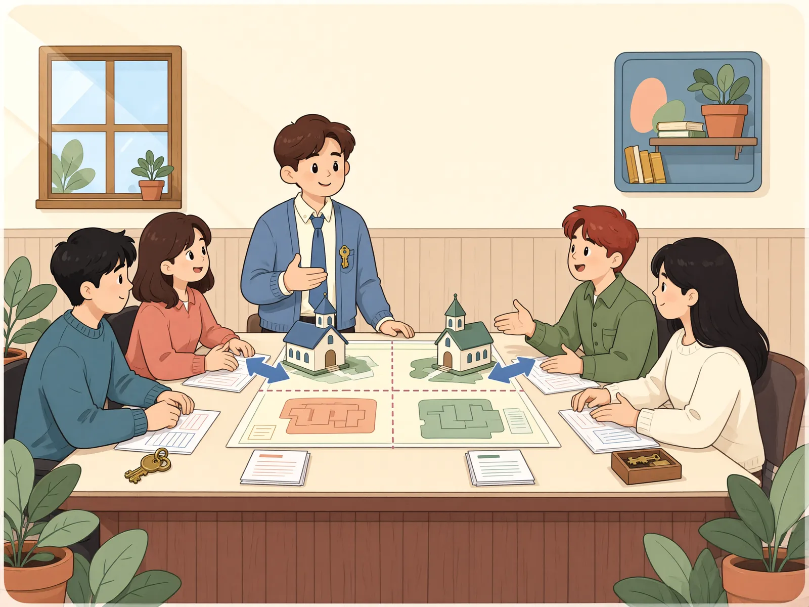 「교단 변경 투표만으로 교회 재산도 나뉠까?」 상황을 그린 삽화