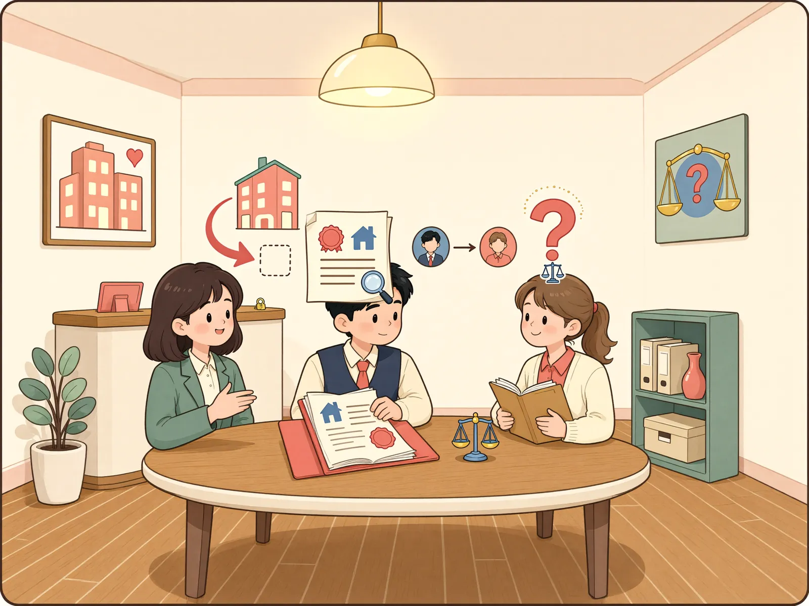 「압류된 조합원 지분, 채권자가 탈퇴까지 요구할 수 있을까」 상황을 그린 삽화