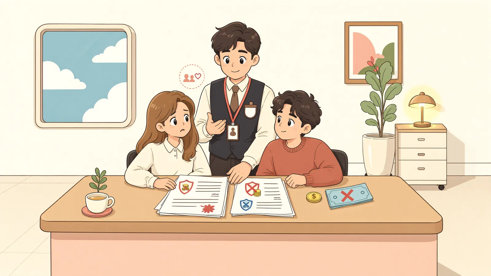 「친척 집에 세 들어 살면 경매 배당에서 밀릴까?」 상황을 그린 삽화