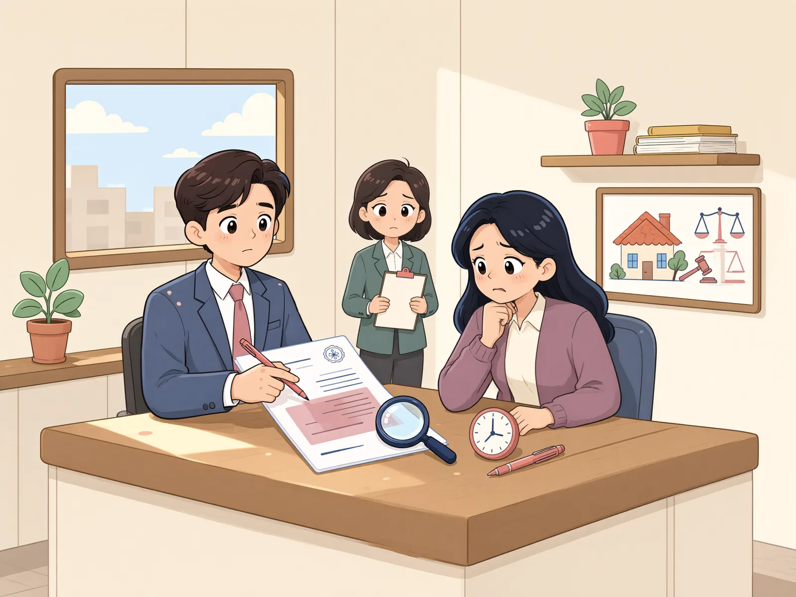 「가압류를 했는데, 제3채무자의 채권은 시효로 사라질 수 있을까?」 상황을 그린 삽화