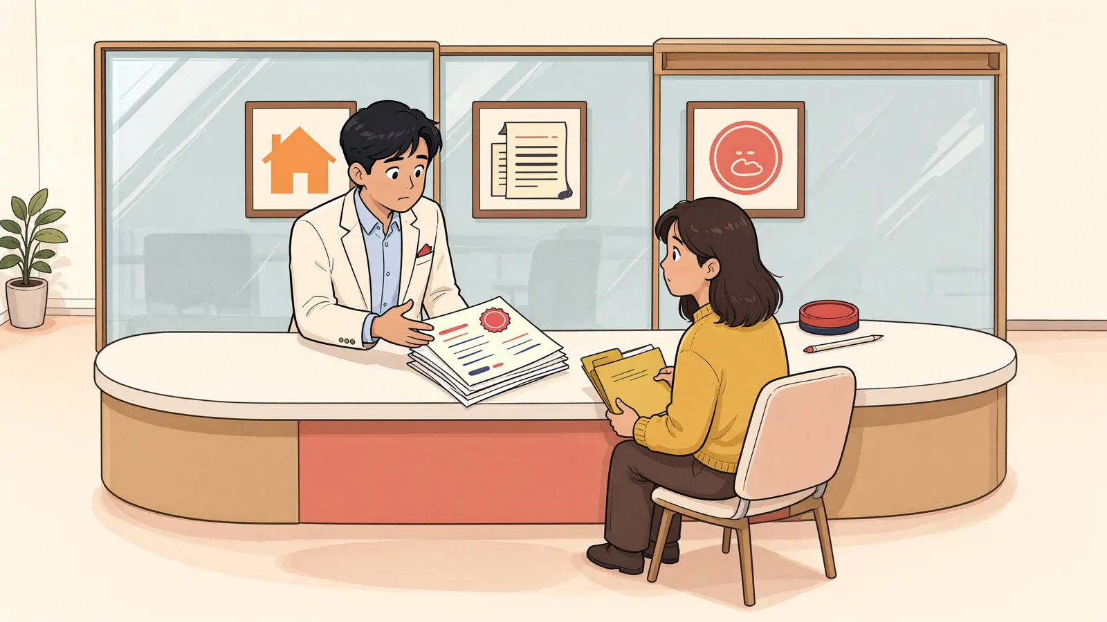 「보증금채권에 세금 압류와 임금 가압류가 겹쳤다면」 상황을 그린 삽화