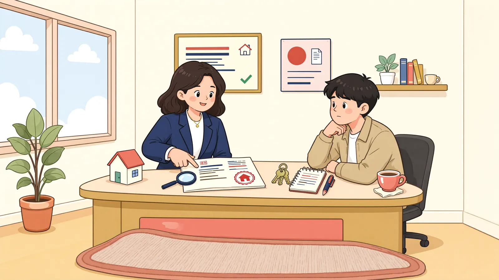 「근저당권자 이름만 바꾸면 담보도 따라올까」 상황을 그린 삽화