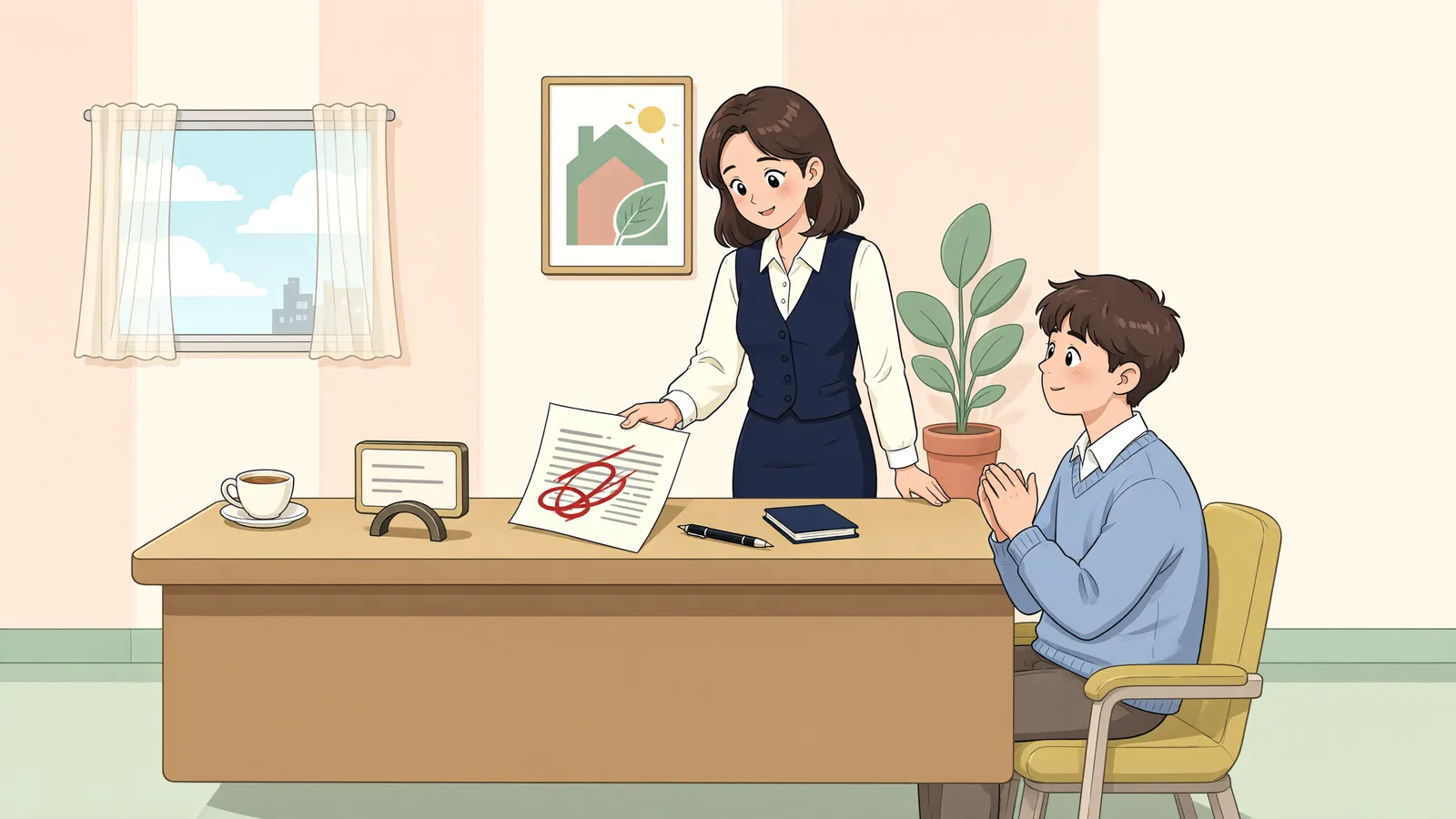 「오래된 건물 가압류, 시간이 지나면 저절로 풀릴까」 상황을 그린 삽화