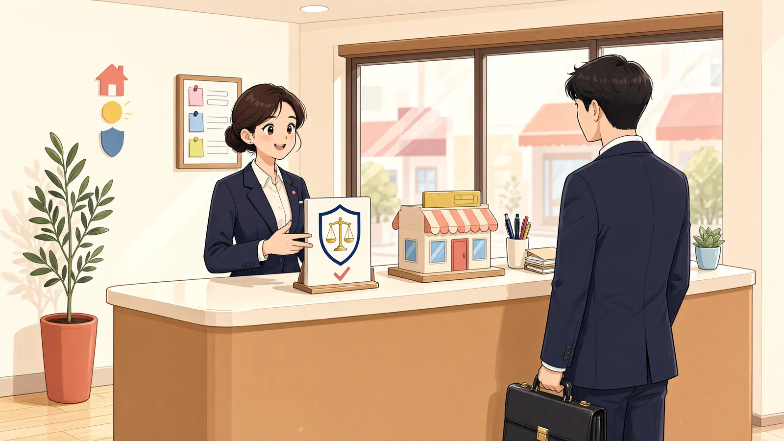 「법인이라고, 전차인이라고 보호 밖일까?」 상황을 그린 삽화
