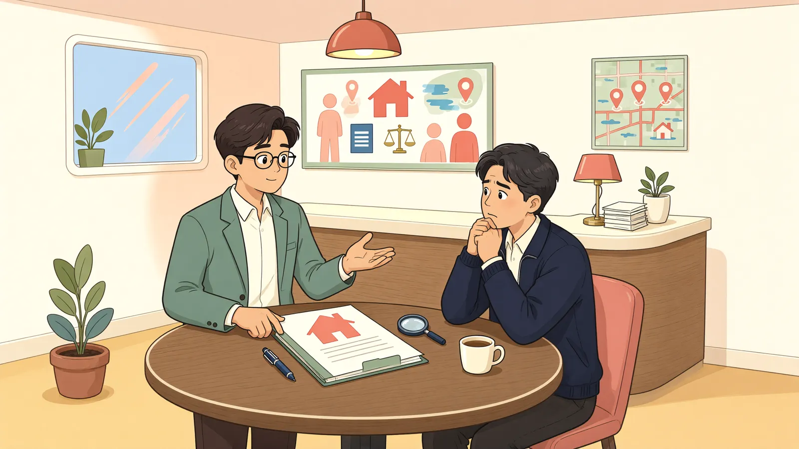 「임차인의 빚 때문에 임대인 건물까지 경매에? 제3자이의의 소」 상황을 그린 삽화