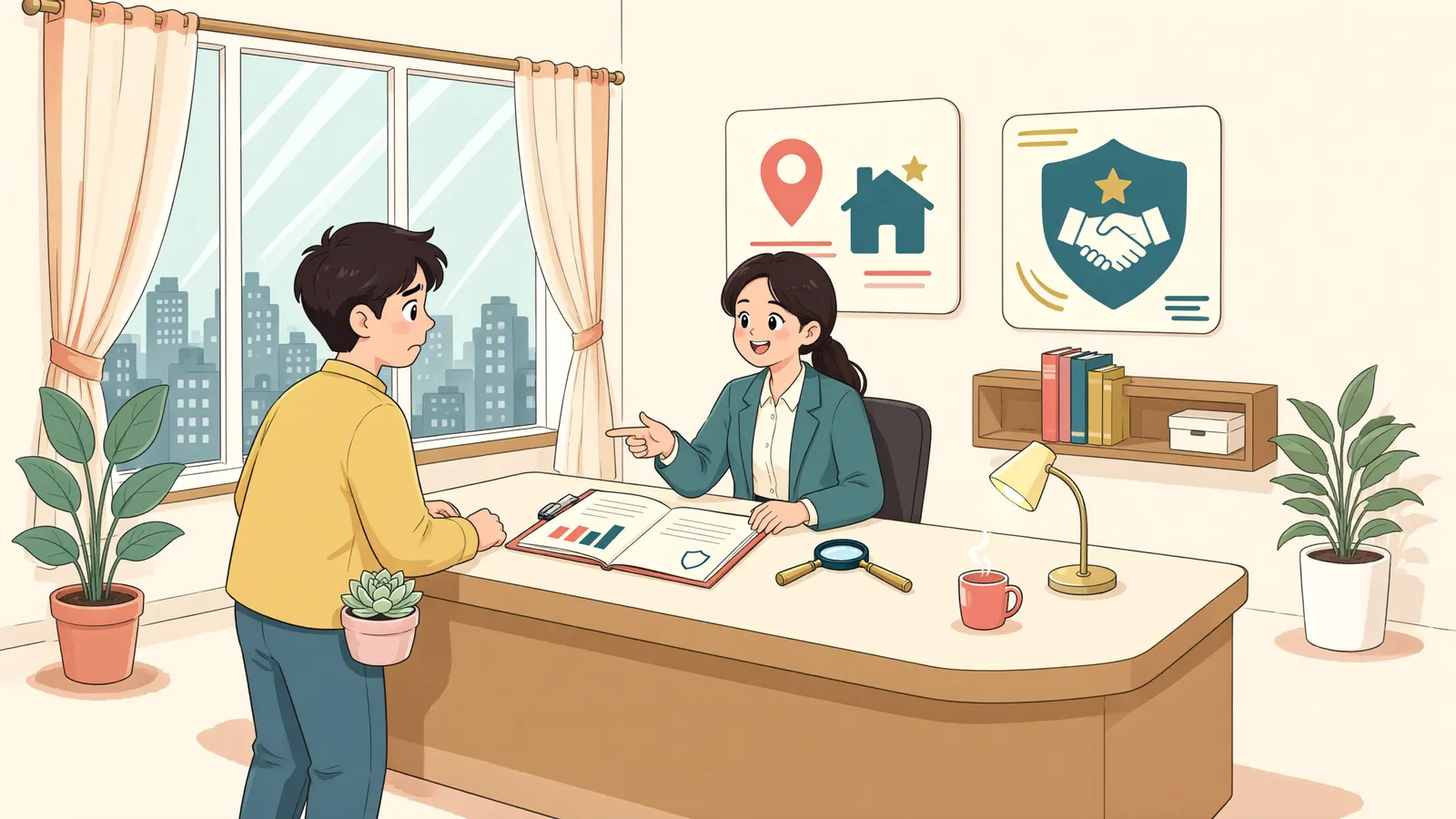 「퇴직연금에 압류가 들어왔다면, 회사는 지급해야 할까?」 상황을 그린 삽화