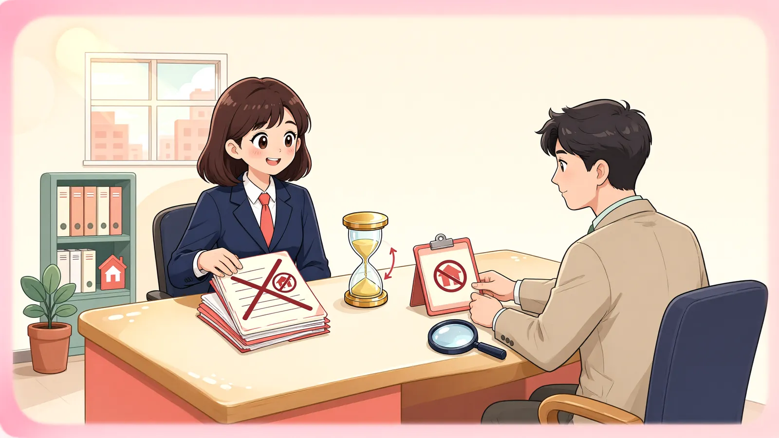 「영수증은 없지만, 저당권은 지울 수 있을까」 상황을 그린 삽화