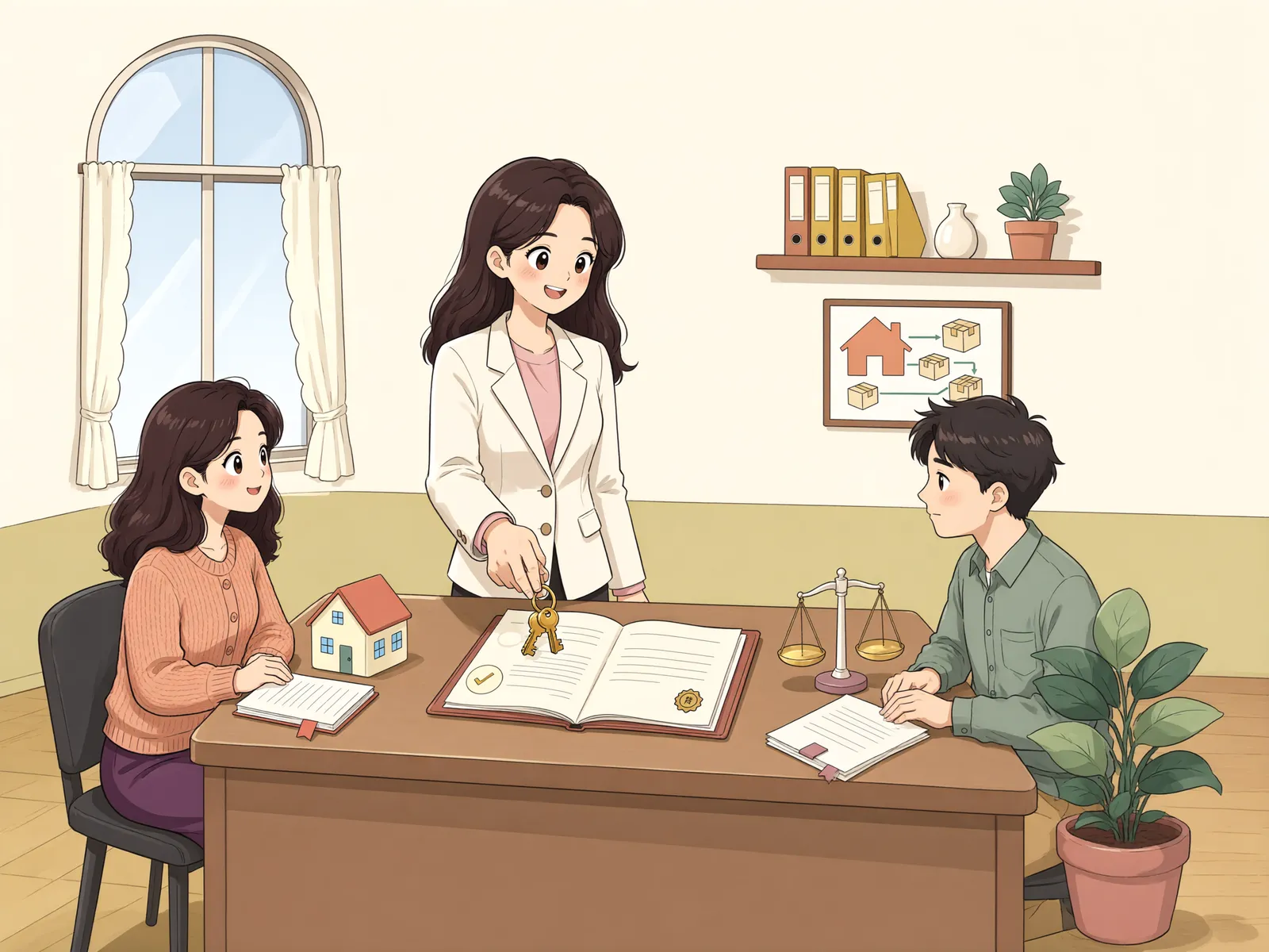 「종중 땅에 지은 건물, 토지 명의가 돌아가면 지상권도 생길까」 상황을 그린 삽화