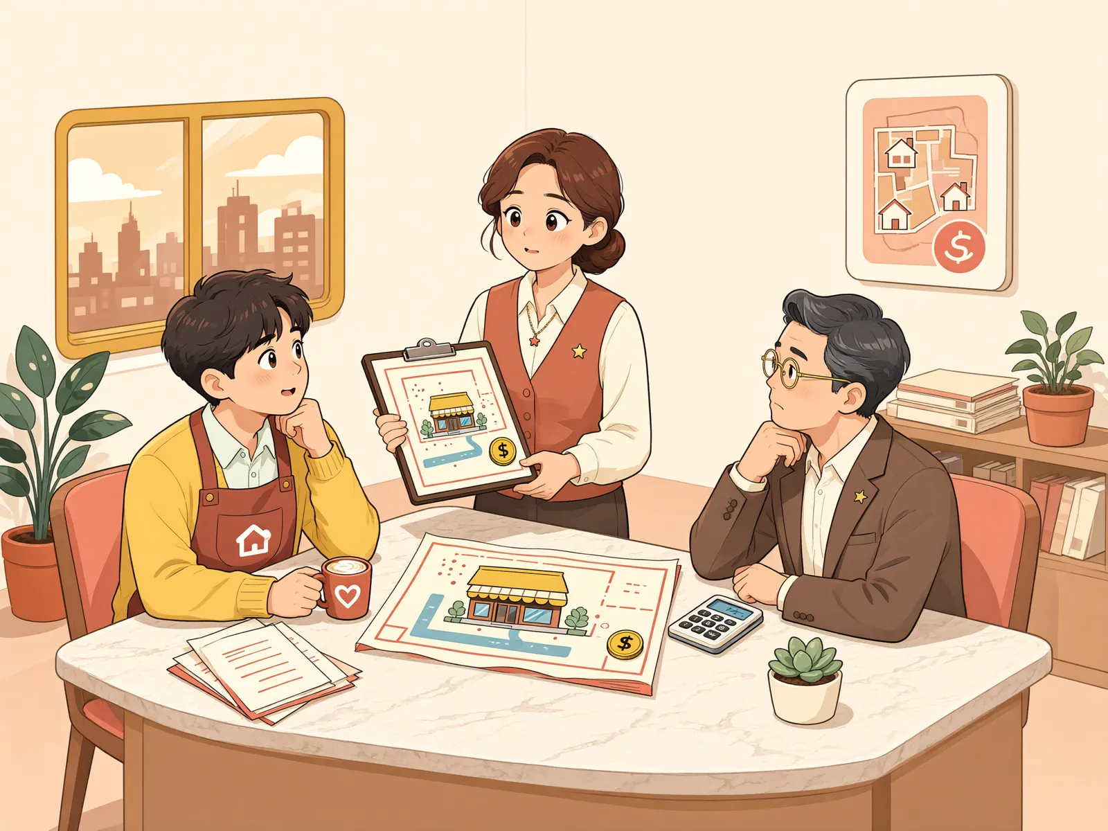 「지상권자가 부담한 배수공사비, 토지주에게 청구할 수 있을까」 상황을 그린 삽화
