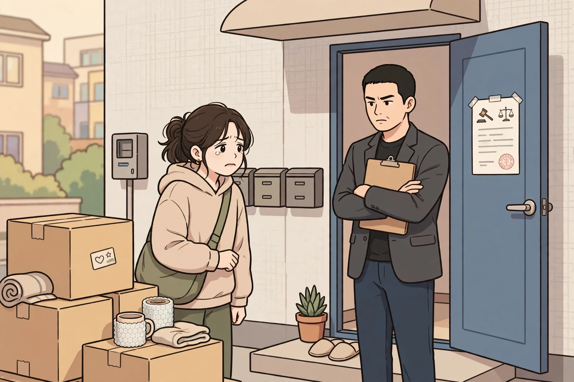 「전출 석 달, 대항력은 이어졌을까」 상황을 그린 삽화