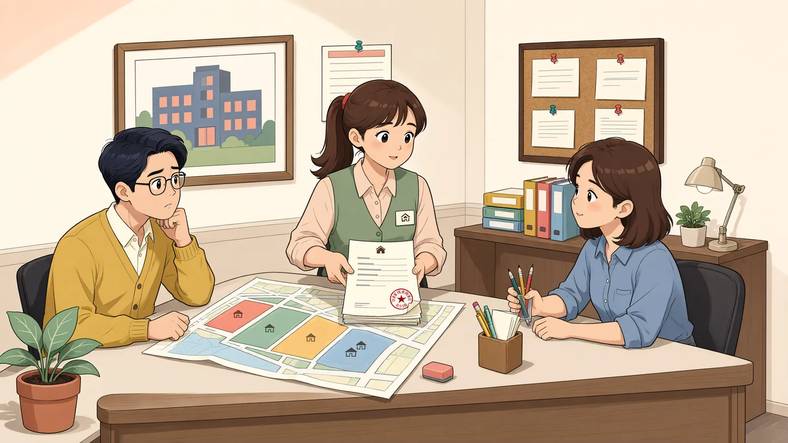 「증여로 적힌 확인서, 매수 주장을 하면 등기가 흔들릴까?」 상황을 그린 삽화