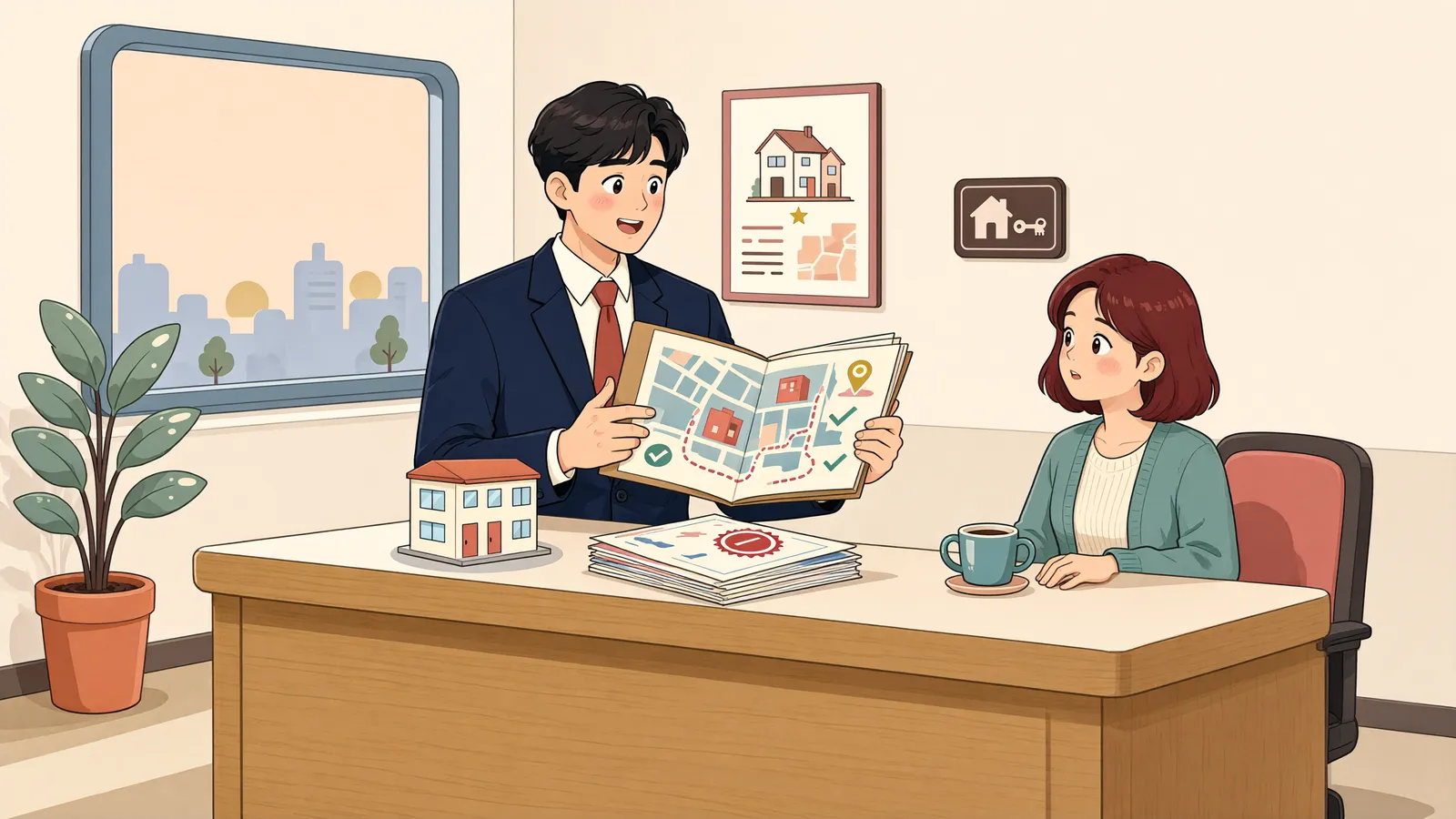 「빚 대신 넘긴 부동산, 값이 더 나가면 돌려받을 수 있을까」 상황을 그린 삽화