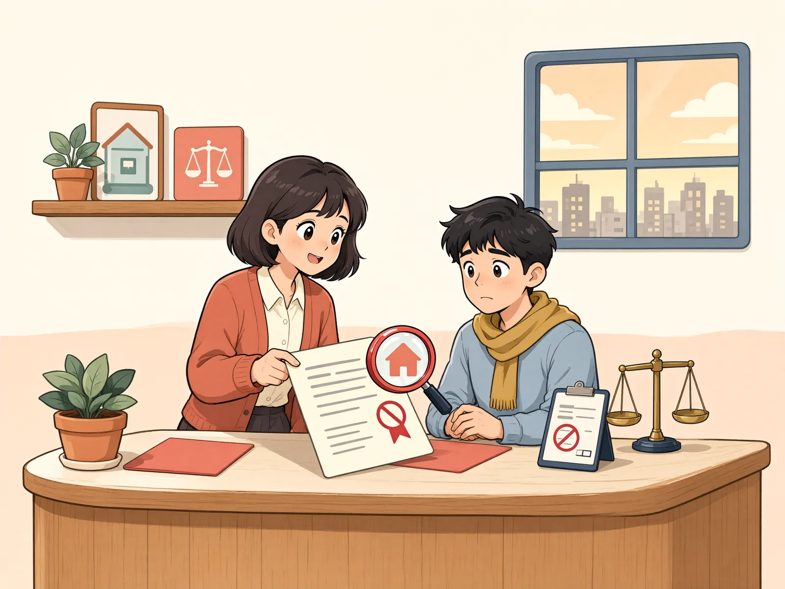「담보가등기 뒤 본등기, 청산 없이 끝낼 수는 없습니다」 상황을 그린 삽화