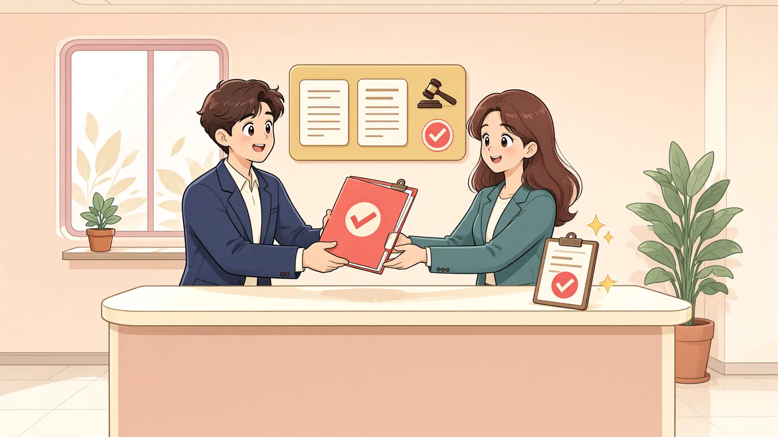「가집행으로 받은 돈, 항소심 판단도 끝난 걸까?」 상황을 그린 삽화
