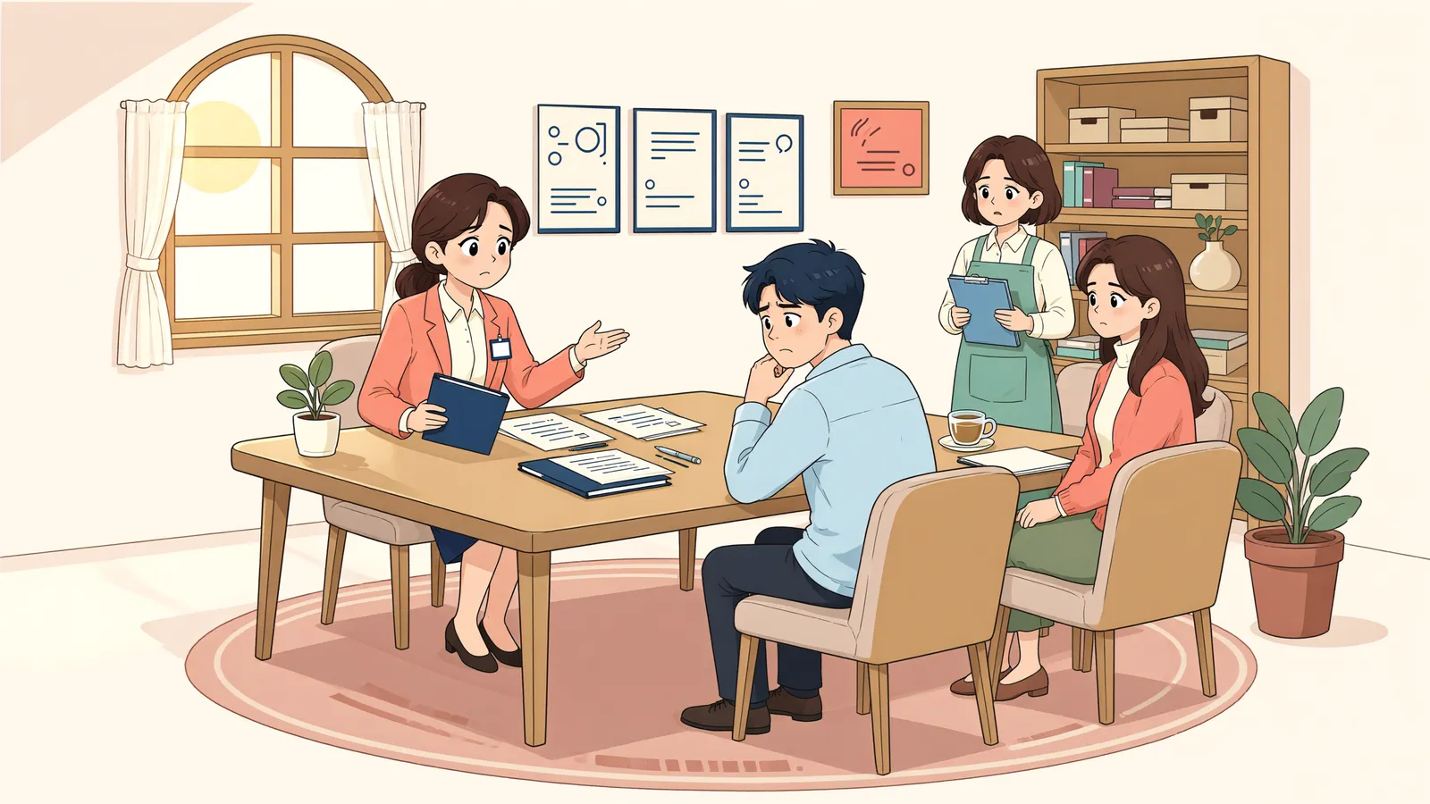 「“만료되면 비운다”는 제소전화해, 갱신권보다 먼저 살펴야 합니다」 상황을 그린 삽화