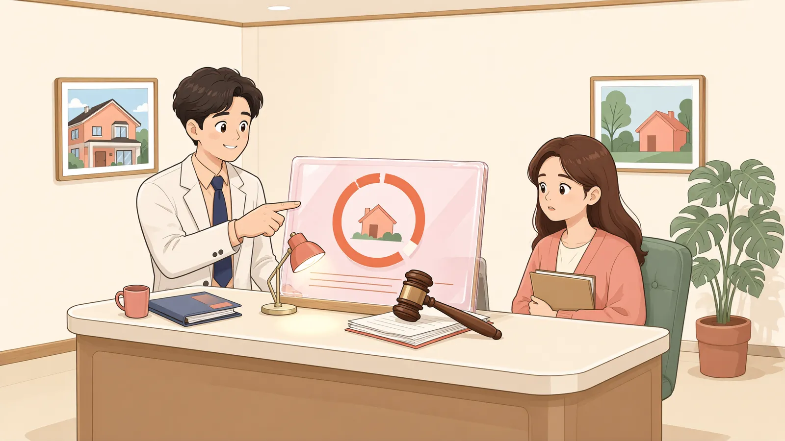 「매매소송에서 졌어도, 취득시효가 끊긴 것은 아닐까」 상황을 그린 삽화