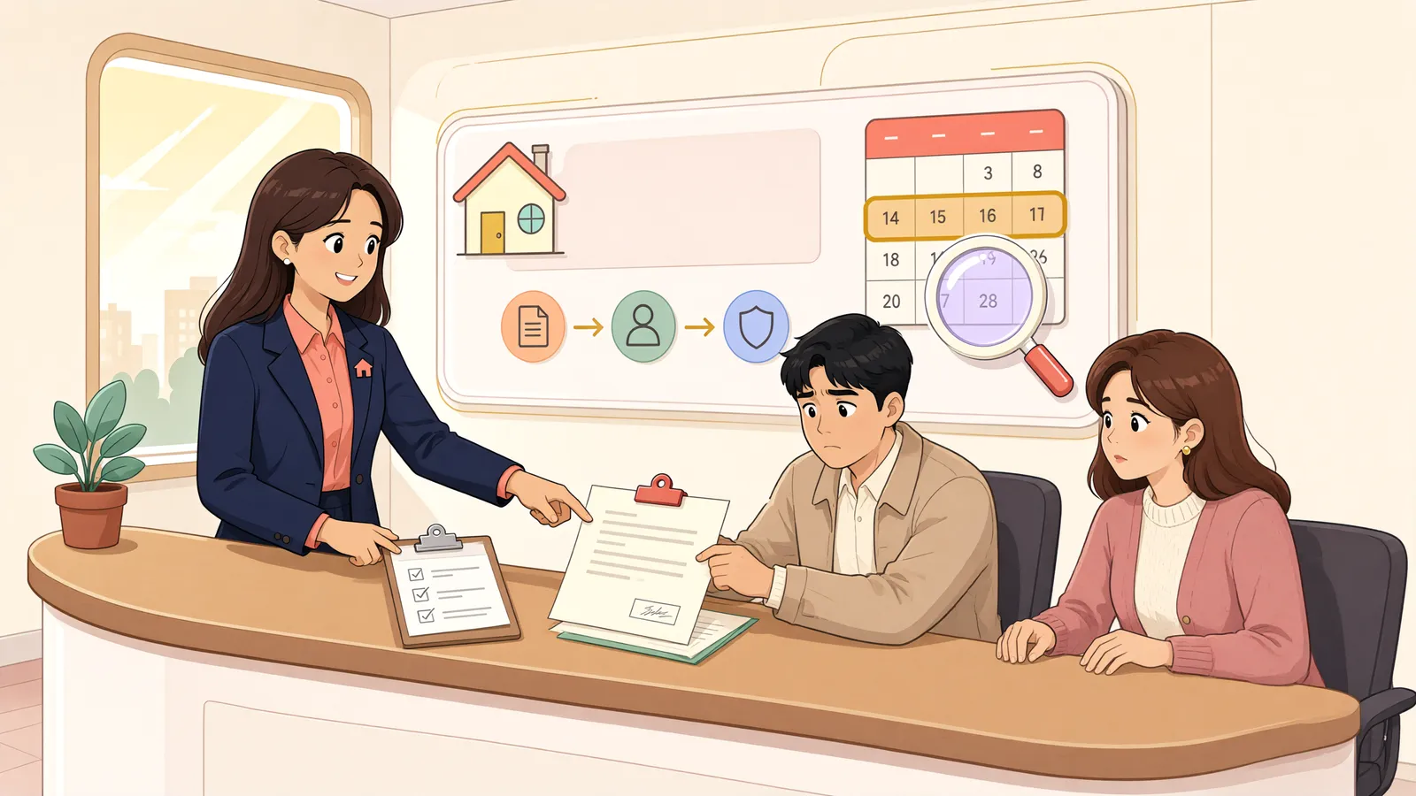 「대금이 남았다고 언제든 계약을 해제할 수 있을까」 상황을 그린 삽화