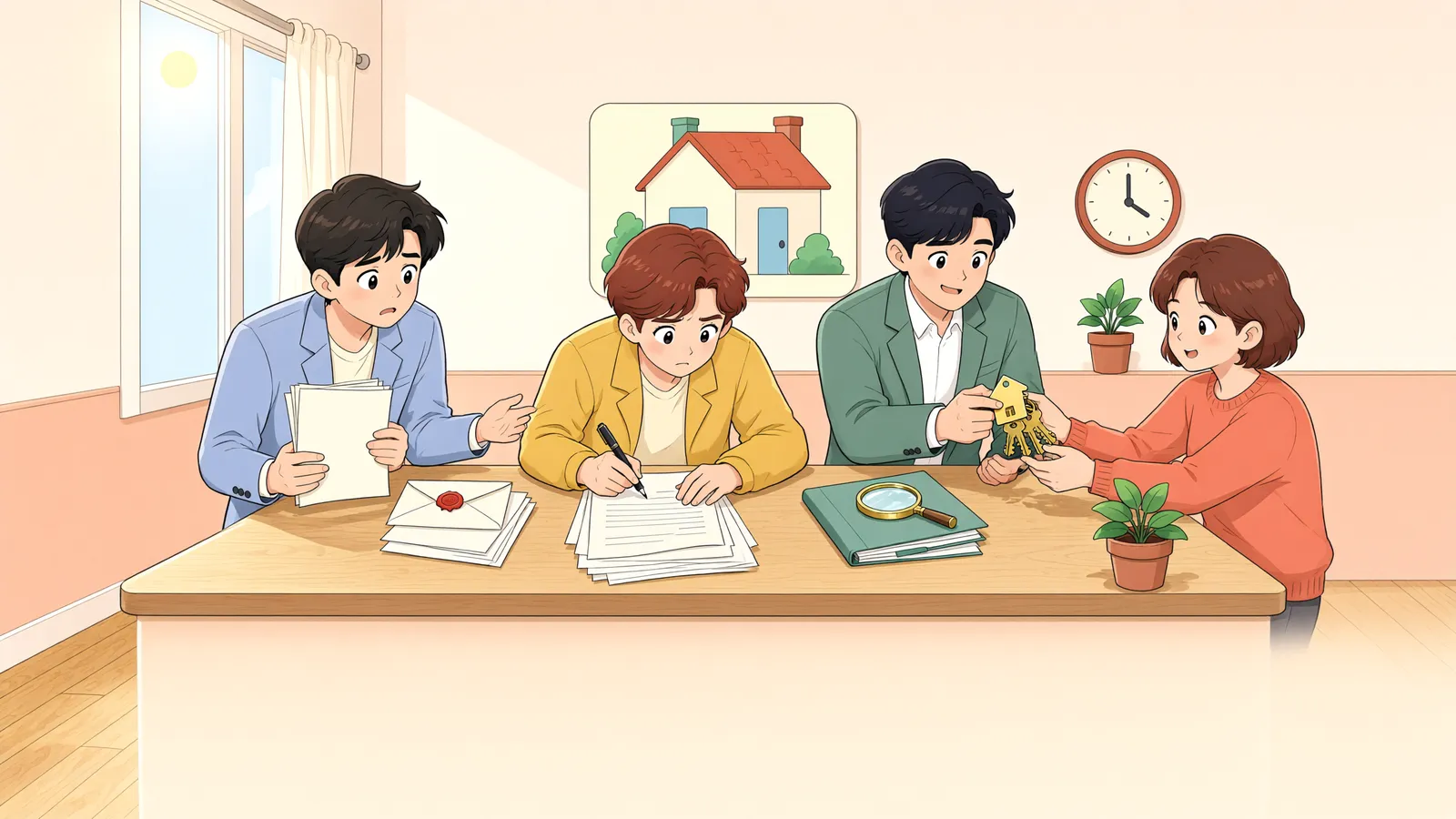 「대위소송을 알고도 넘긴 보증금채권, 통지가 없으면 괜찮을까」 상황을 그린 삽화