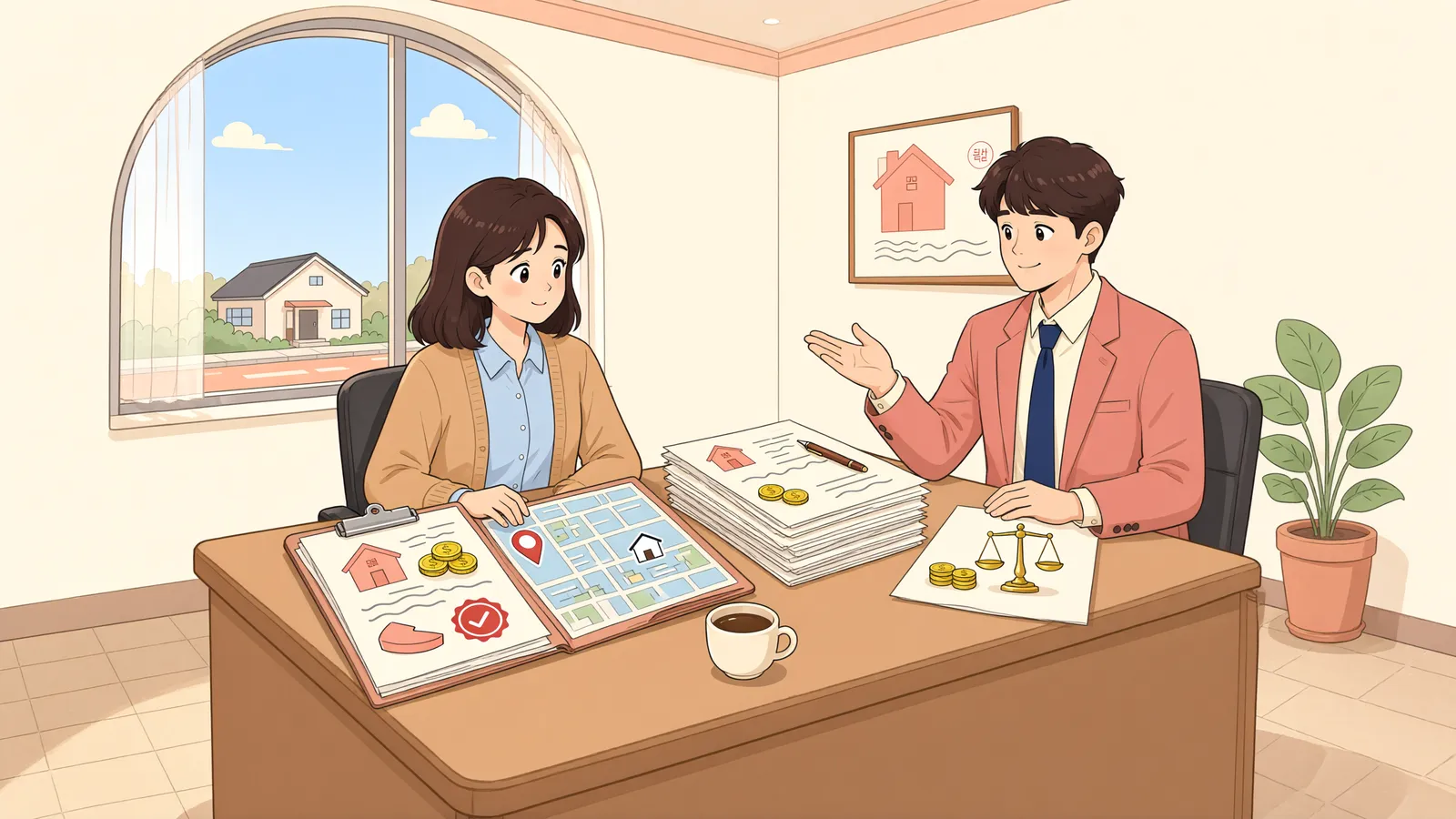 「가짜 임금채권이 배당표에 끼어들었다면」 상황을 그린 삽화