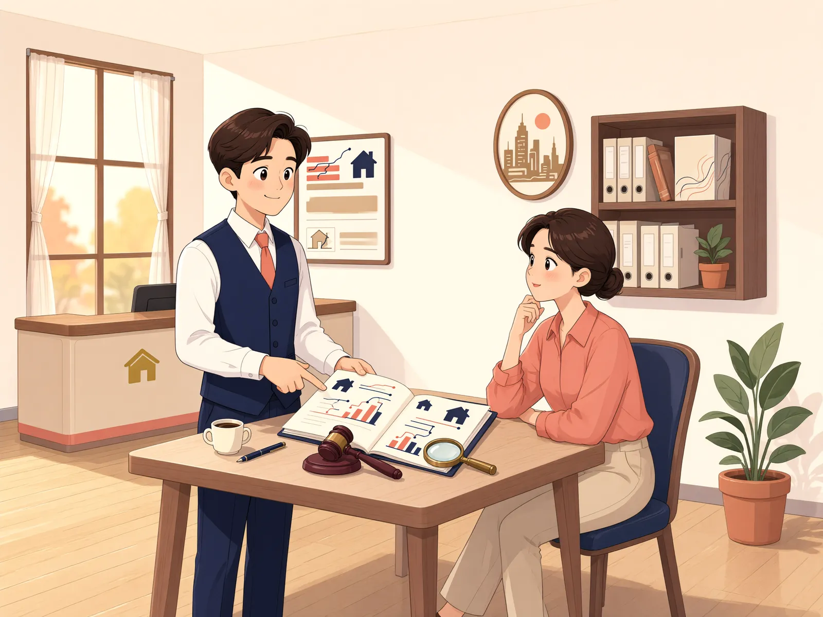 「경매신청을 맡긴 사람이 변호사가 아니라면」 상황을 그린 삽화