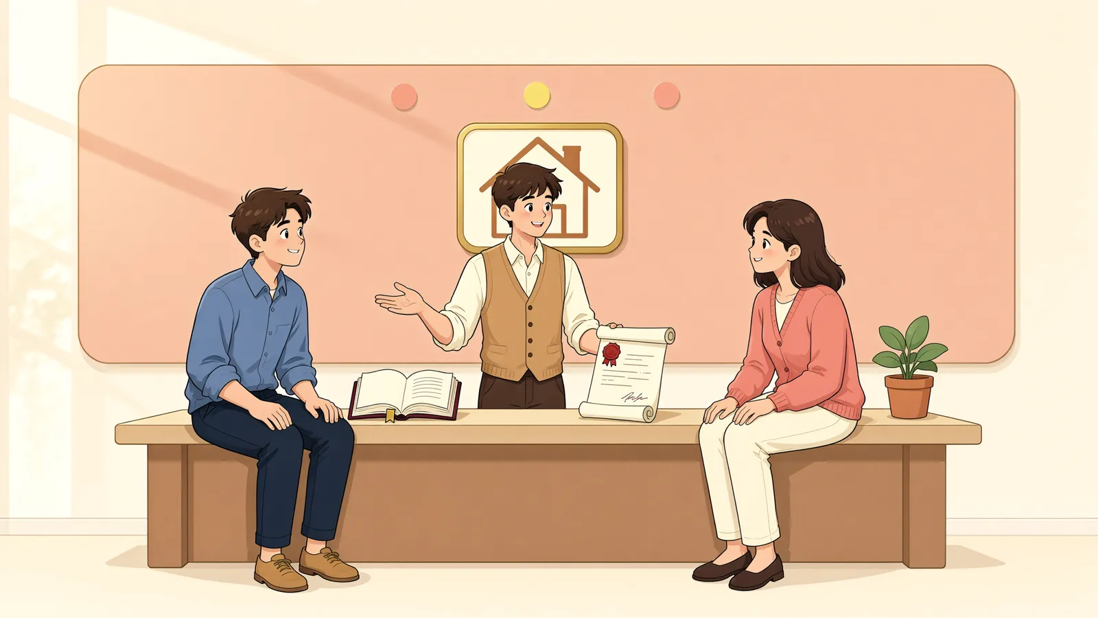 「잔금이 대여금으로 바뀌어도, 땅으로 갚으라는 약정은 유효할까」 상황을 그린 삽화