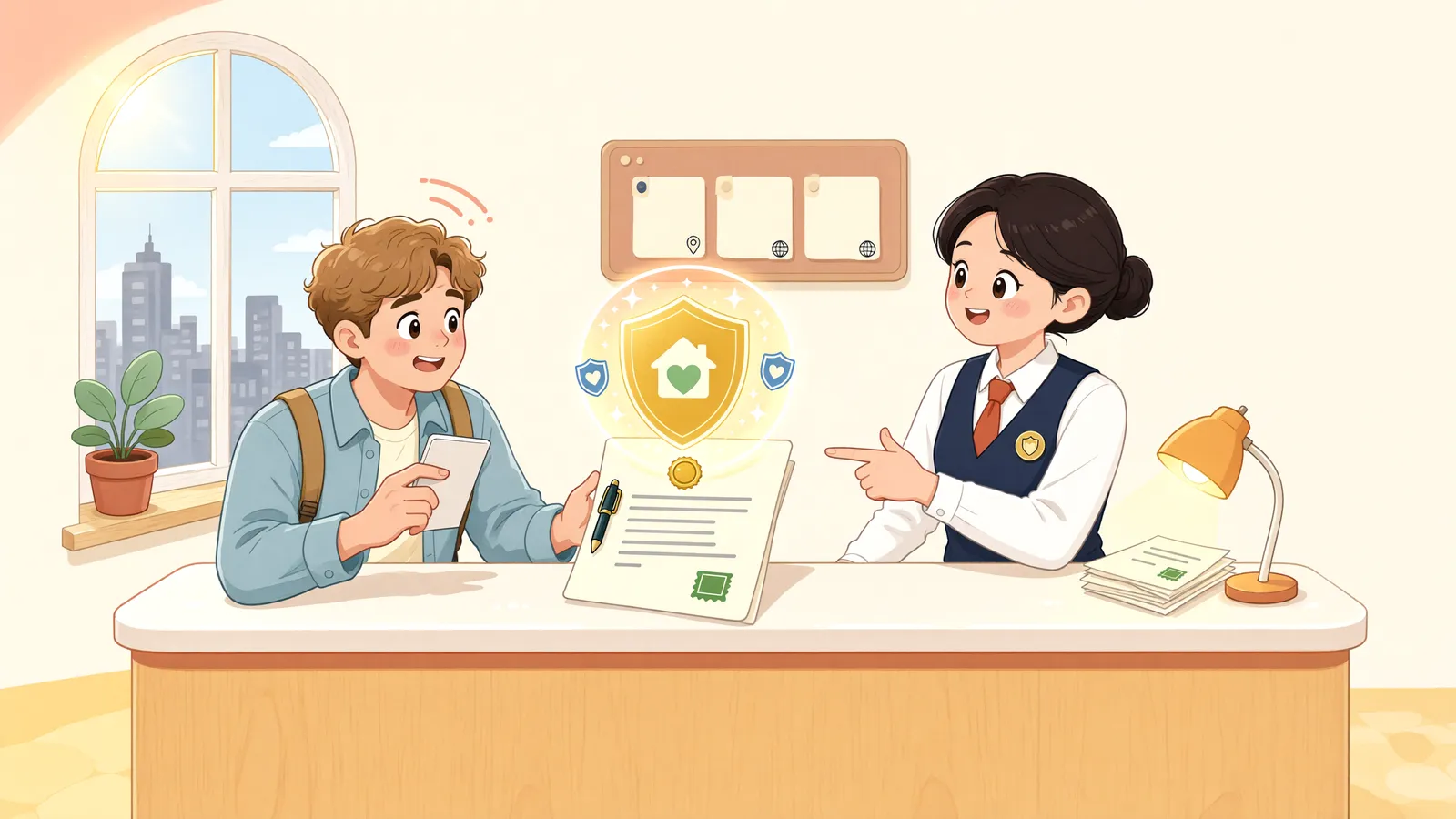 「체류지 변경신고도 임차인의 대항력 근거가 될까」 상황을 그린 삽화