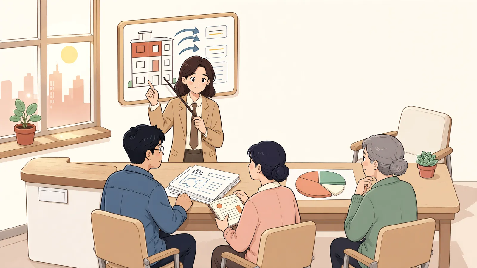 「대지 지분이 모자란 구분소유자도 취득시효를 주장할 수 있을까」 상황을 그린 삽화
