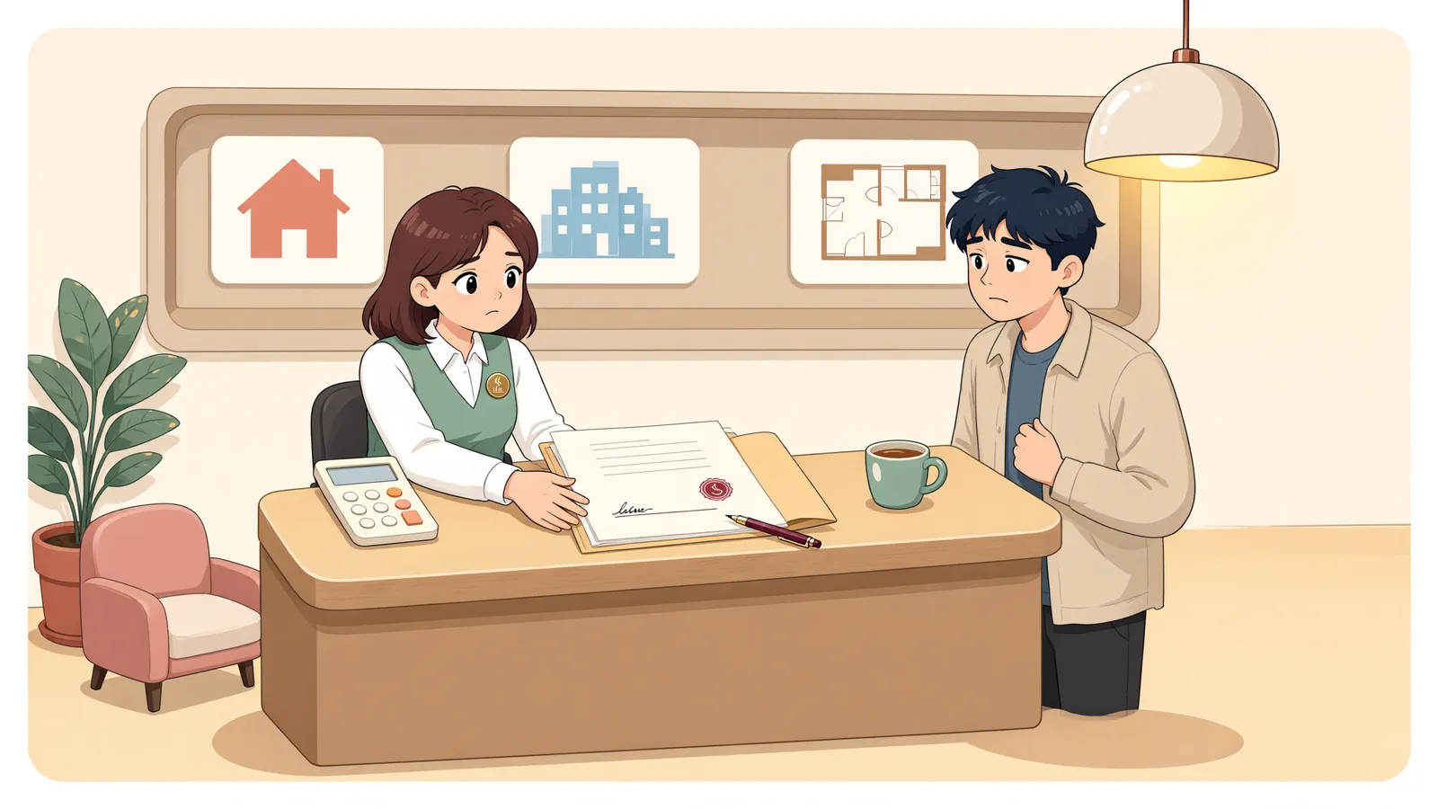 「가짜 산지 표시가 백화점 임대차 해지로 이어진다면」 상황을 그린 삽화