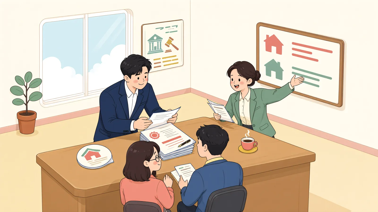 「항소심에서 뒤집힌 경매, 대법원 판단 뒤 다시 움직일까」 상황을 그린 삽화
