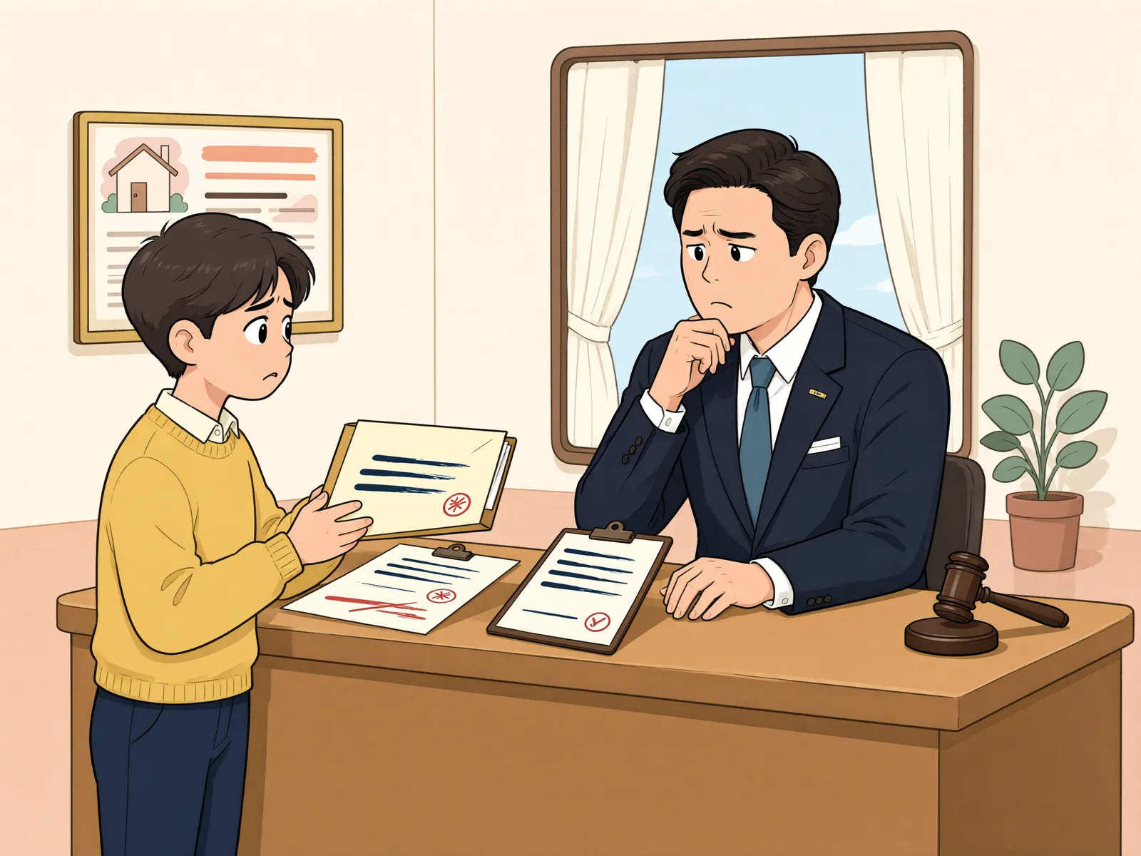 「매각이 늦어진 사이, 배당받을 돈이 사라졌다면」 상황을 그린 삽화